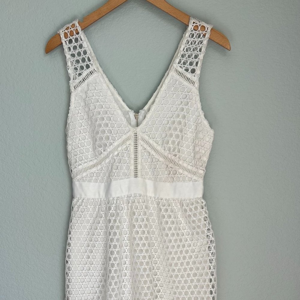 Abercrombie & Fitch White Lace Midi Dress